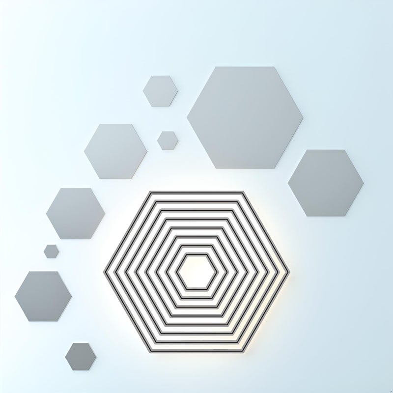 Labriciyon Hexagon Background Cutting Dies Metal Hexagon Die Embossing Stencils for Thanksgiving Christmas Greeting Card Paper DIY Craft Decoration Die Cuts for Card Making, Scrapbooking Die-Cuts - Image 5